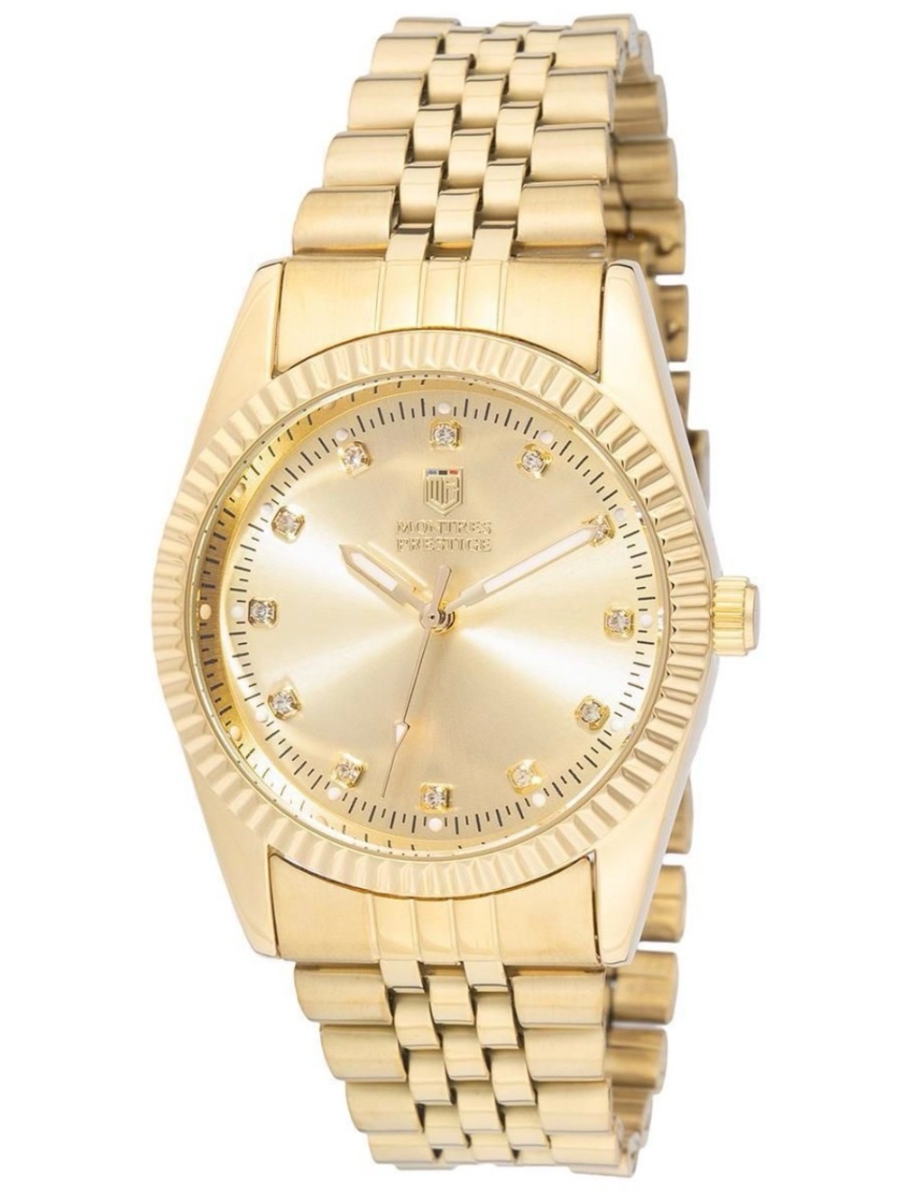 Montres Prestige X Invicta GoldTone 38mm Diamond Like CZ Markers 30m WR BrandNew